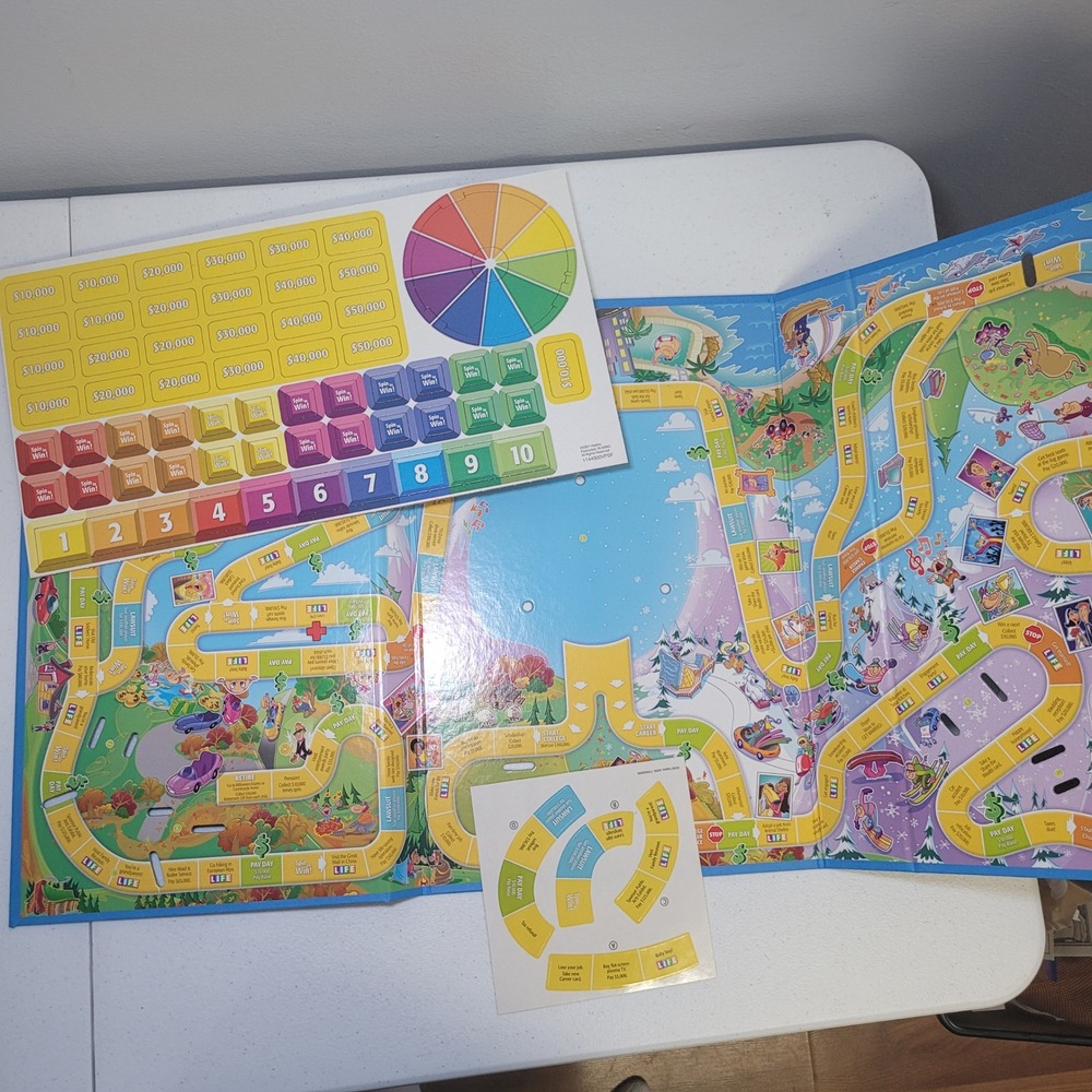 Game of Life Replacement Board Stickers Pieces‎ 2007 Hasbro Family Game